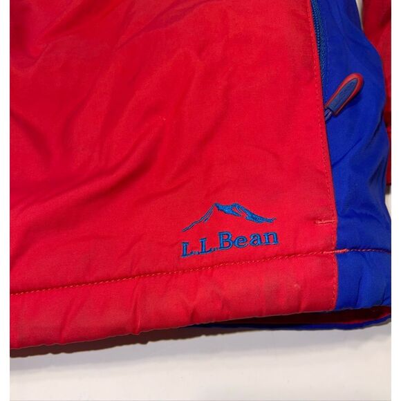 Vintage LL Bean Kids Zip Up Hooded Jacket Coat Fleece Lined Winter Youth Size L - Picture 2 of 7